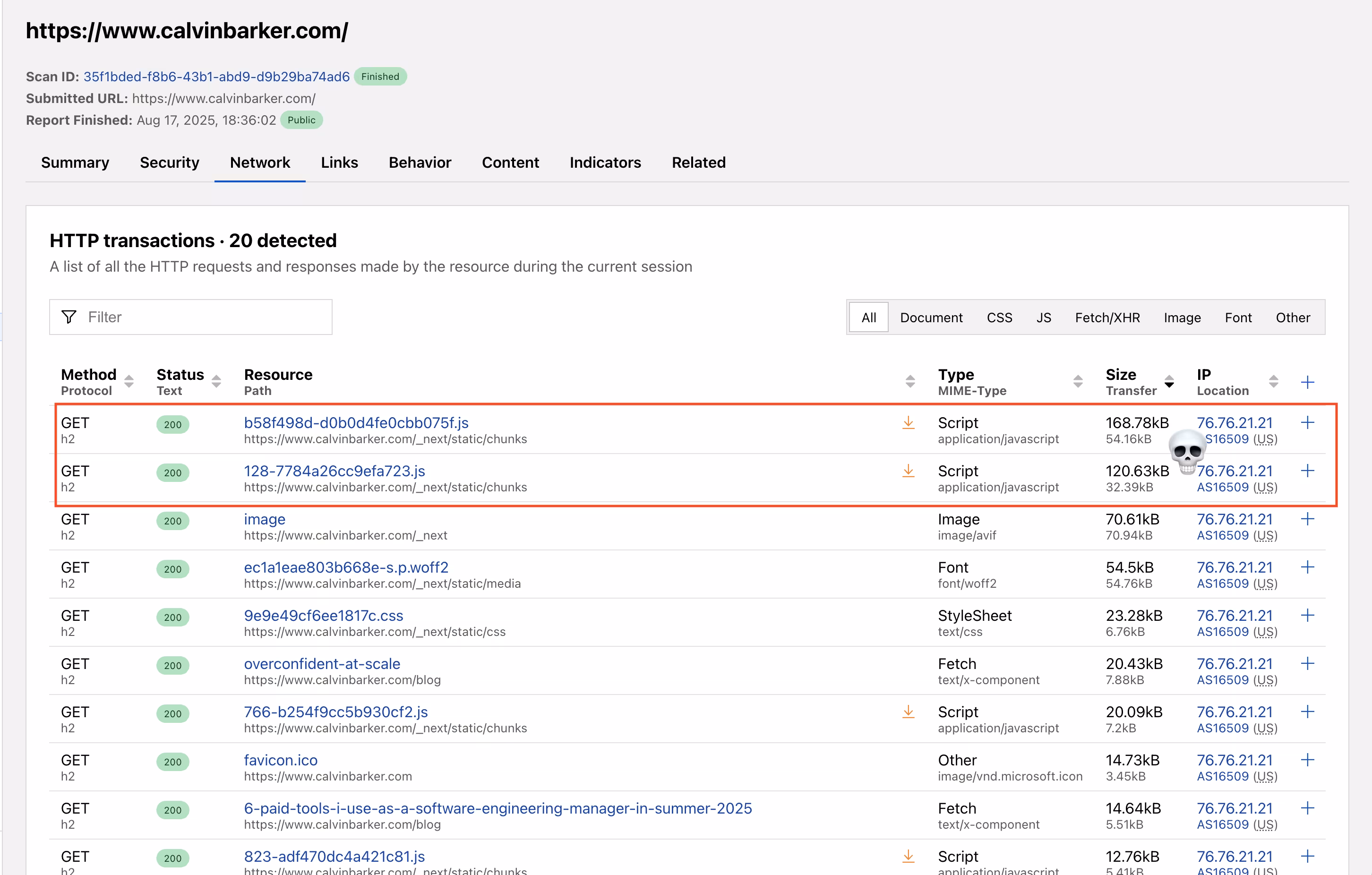 Cloudflare scan still showing large JavaScript files
